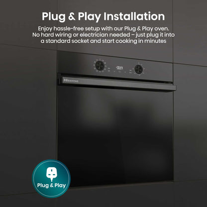 Hisense BI622ABPGUK Hi2 77L Built-in Electric Steam Oven - Black