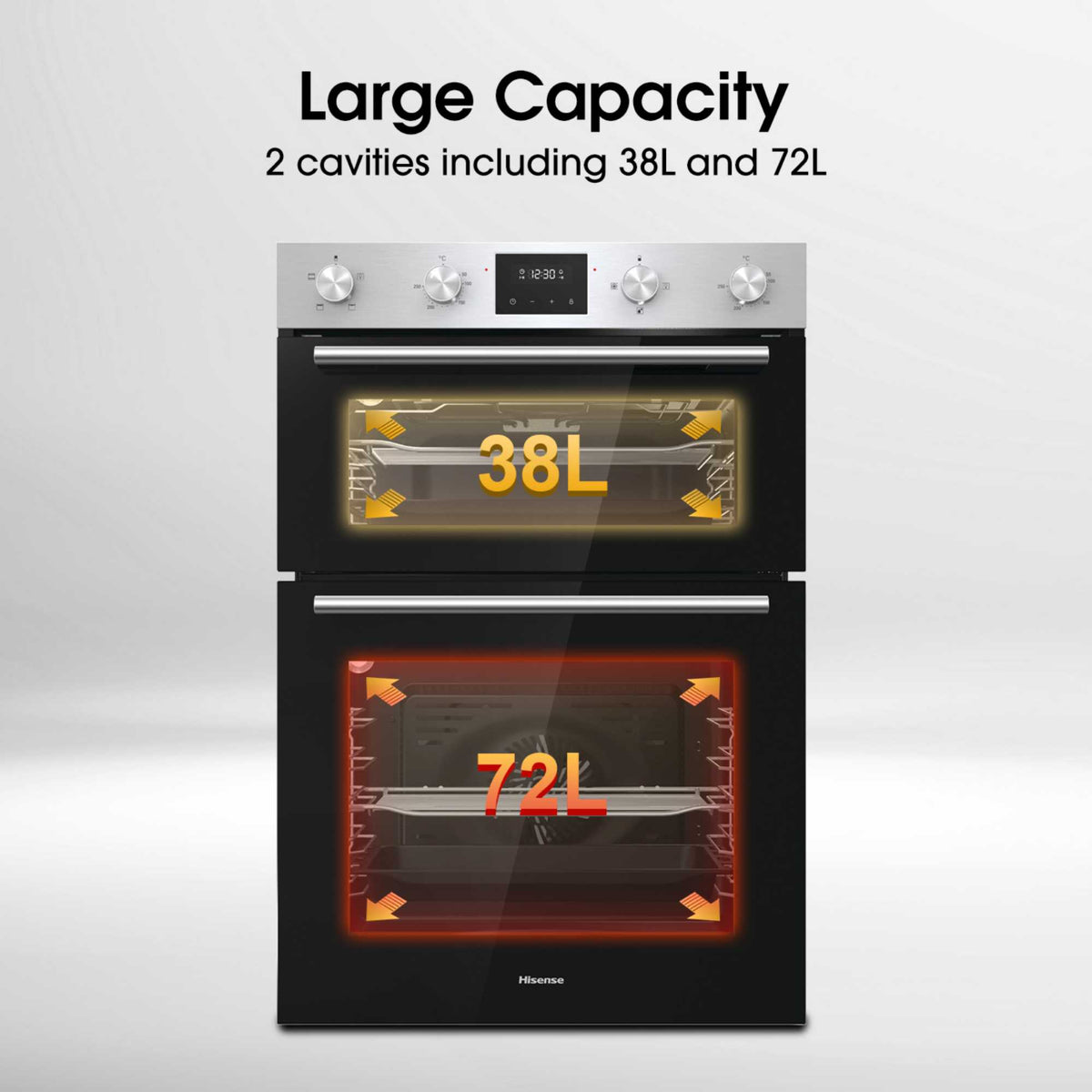 Hisense BID95211XUK Built-In Double Oven - Stainless Steel