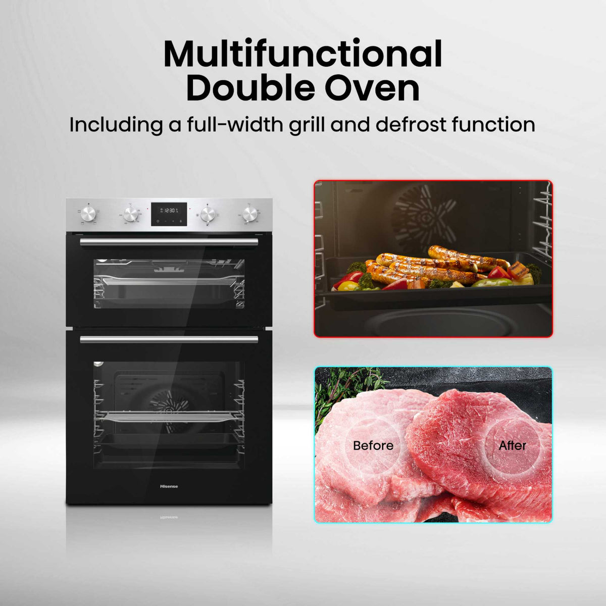 Hisense BID95211XUK Built-In Double Oven - Stainless Steel
