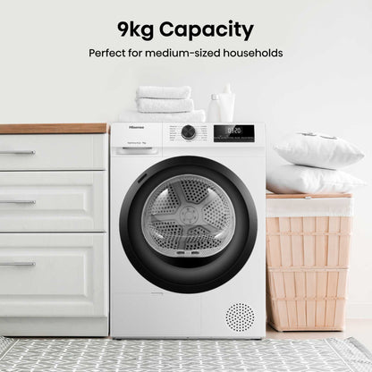 Hisense 9kg Heat Pump Tumble Dryer - DH1Q902BW2