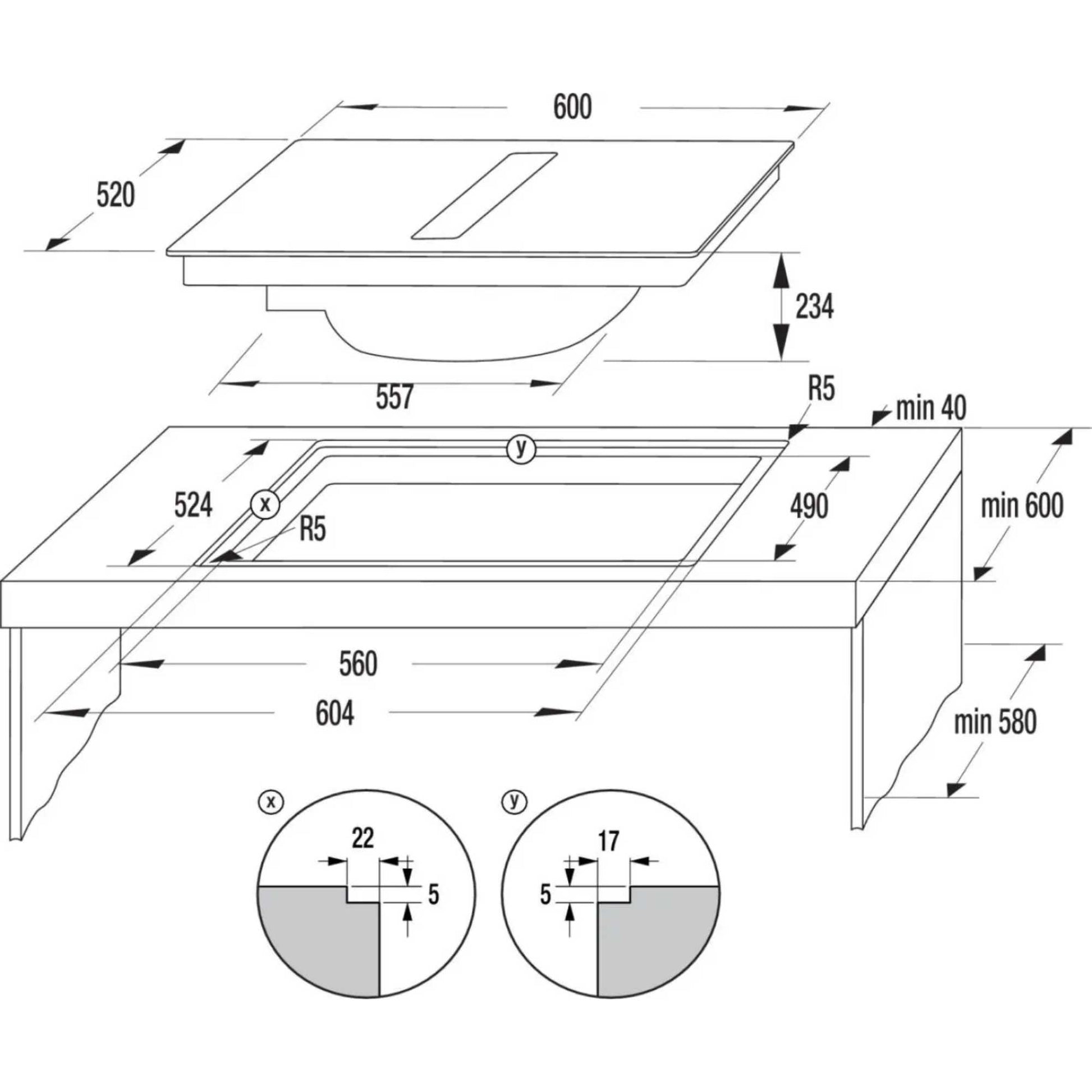 Hisense Hi6 HEH6432BSCWF 4 Burner 60cm Electric Induction Hob