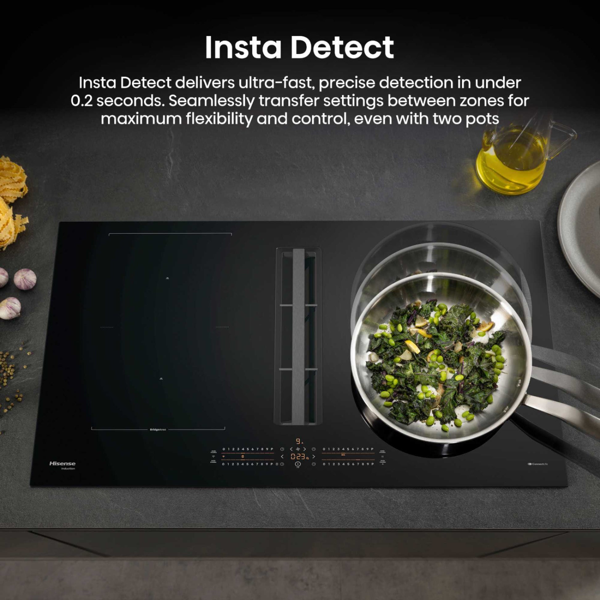Hisense HEH8432BSCWF 83cm 4 Vented Induction Hob