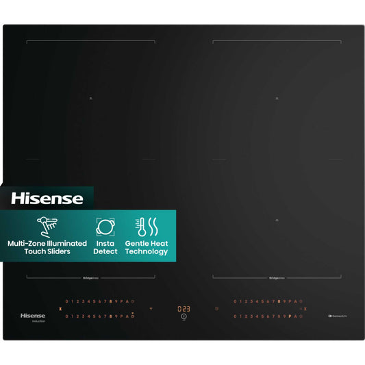 Hisense HI6443BSCWF Hi8 60cm 4 Zone Induction Hob - Black