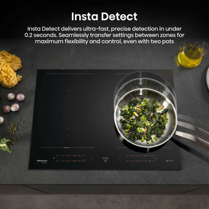 Hisense HI6443BSCWF Hi8 60cm 4 Zone Induction Hob - Black