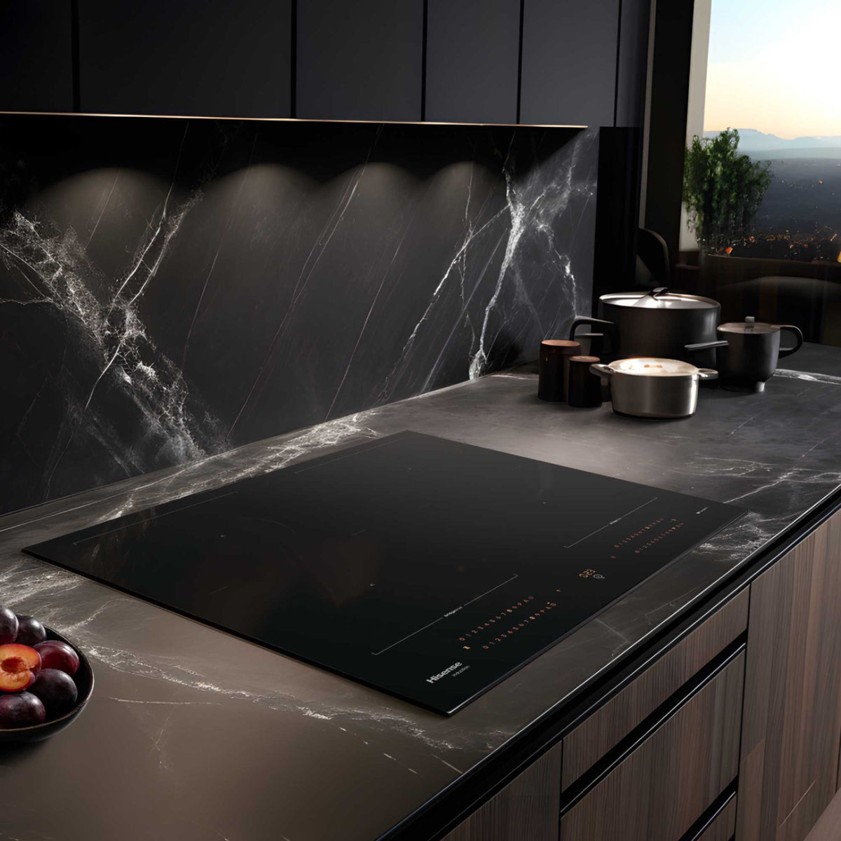 Hisense HI6443BSCWF Hi8 60cm 4 Zone Induction Hob - Black