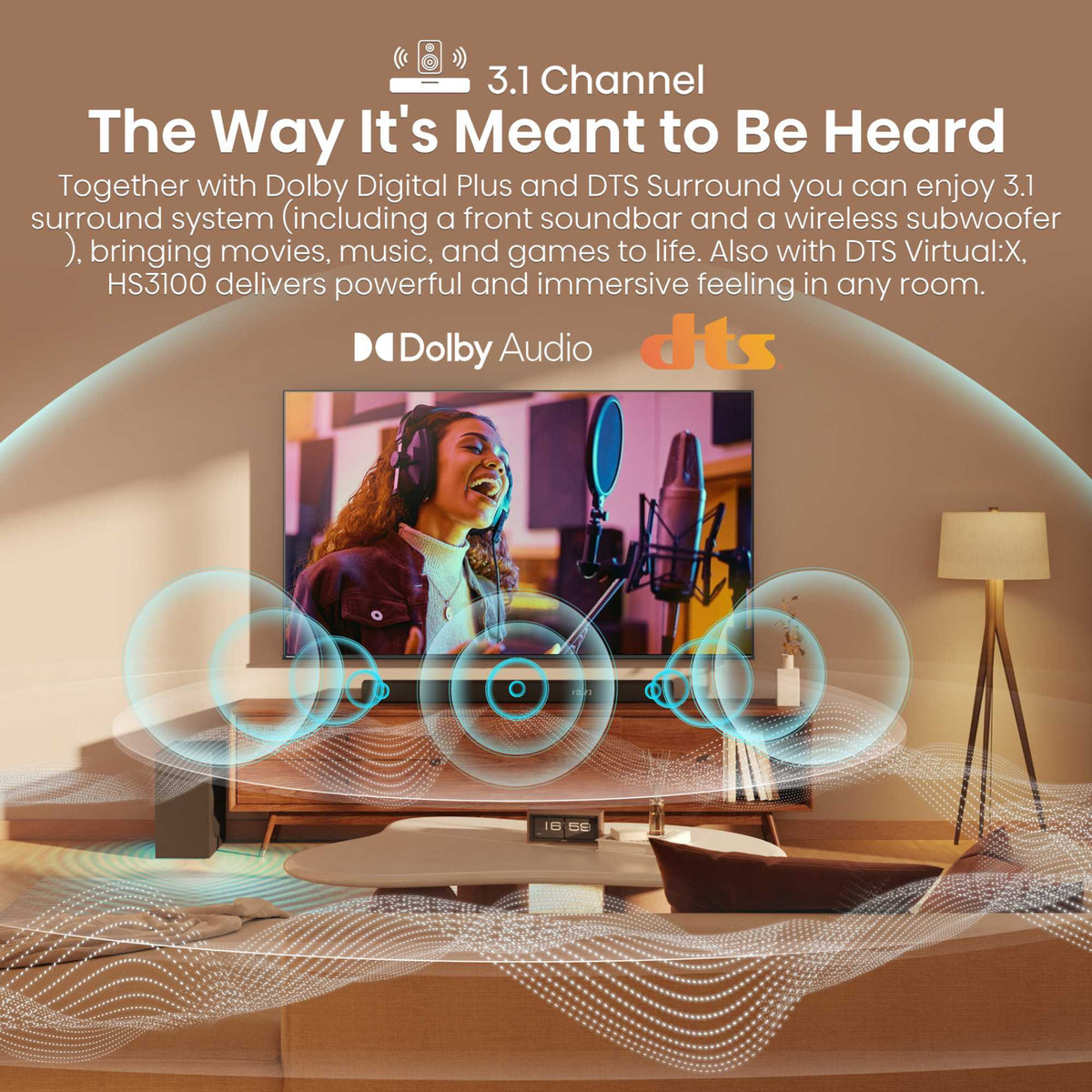 Hisense HS3100 3.1 Channel Soundbar with Wireless Subwoofer