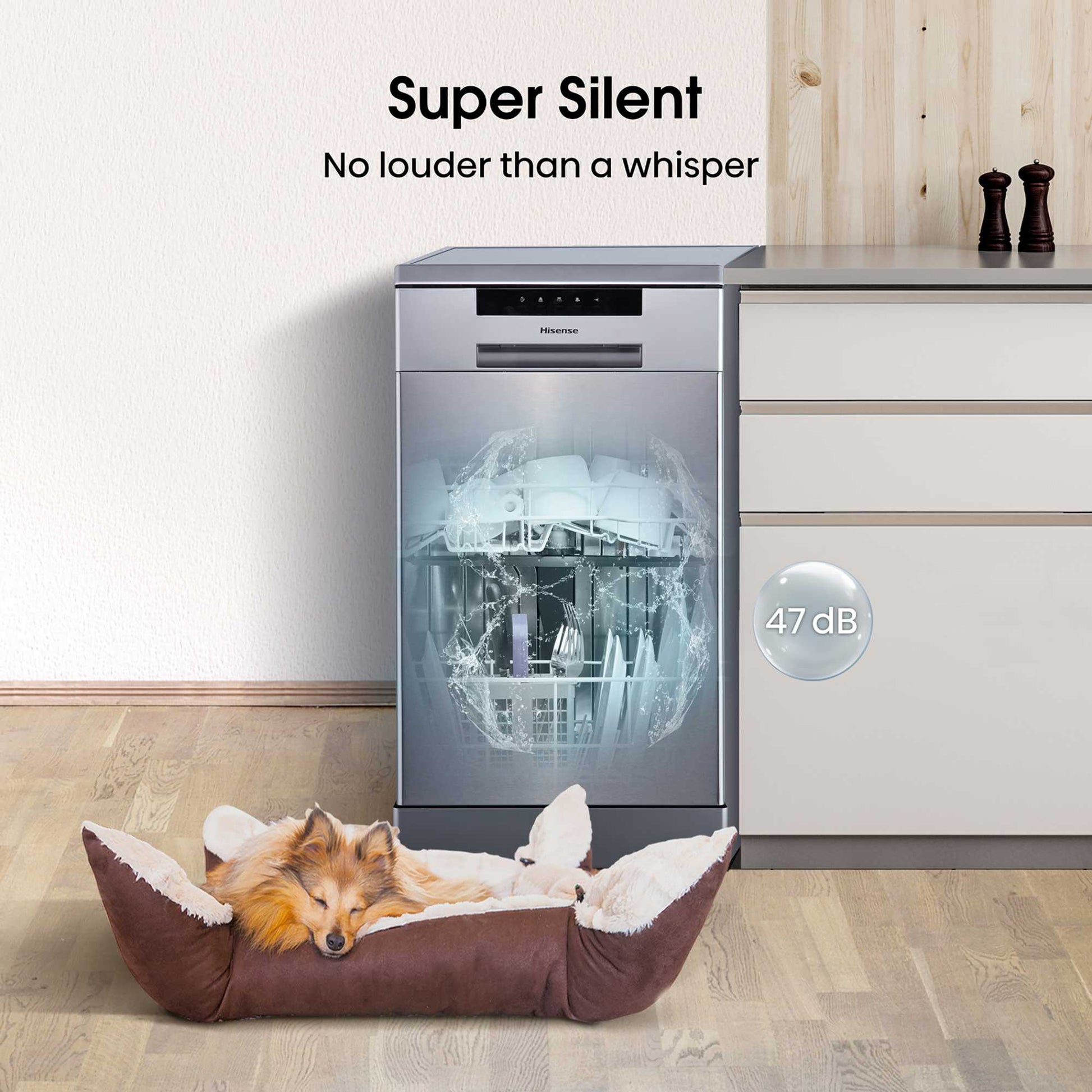 Hisense Hi4 Freestanding Slimline Dishwasher - HS523E15XUK