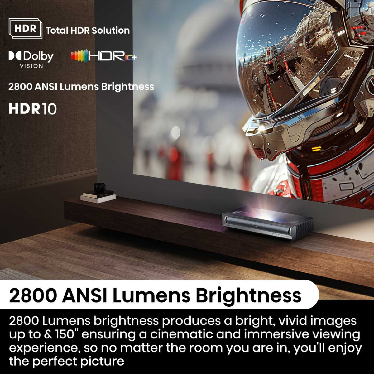 Hisense PX3TUK 4K Smart Laser Cinema Trichroma Laser Projector