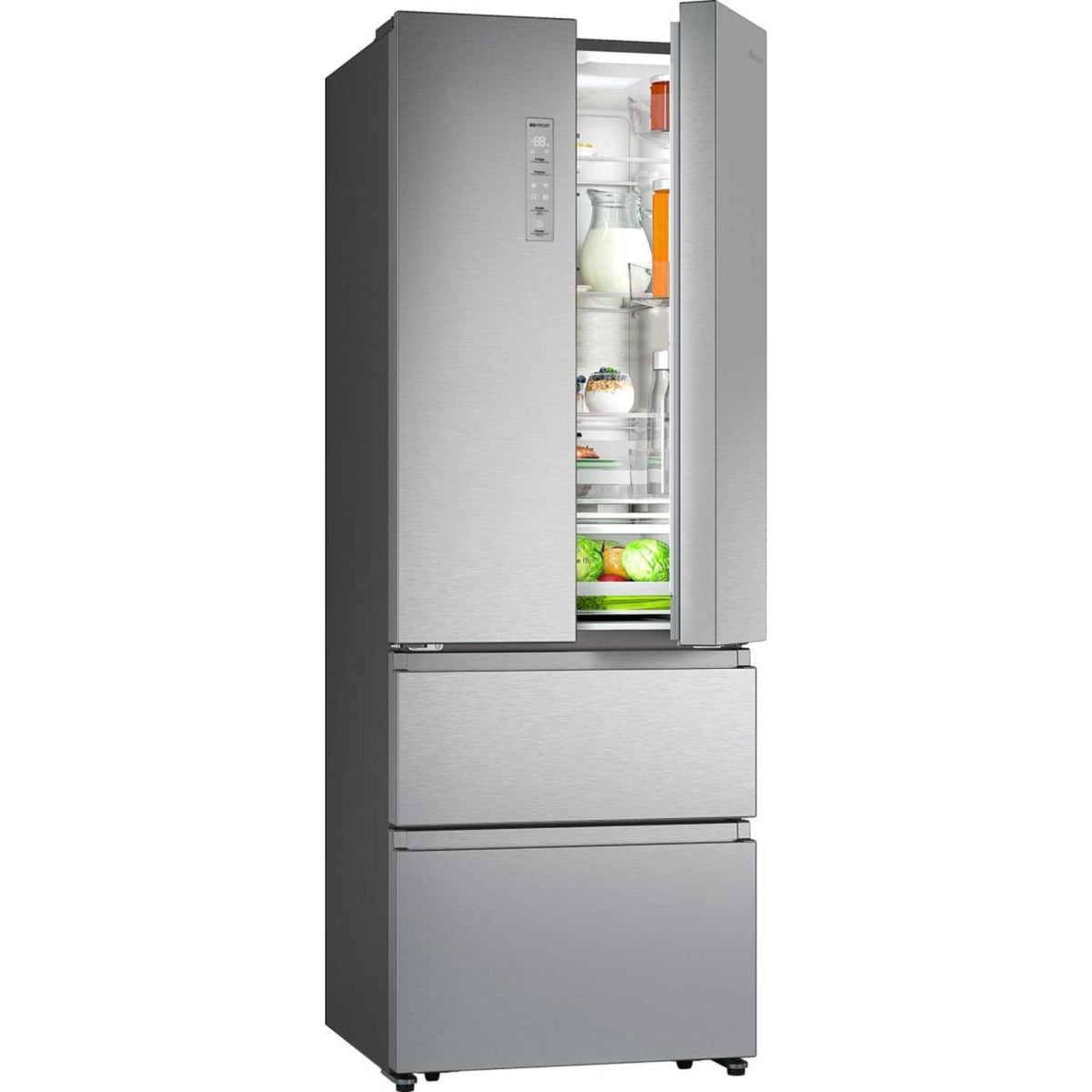 Hisense American Style Fridge Freezer 60/40 Total No Frost - Inox Look - RF632N4AIE1