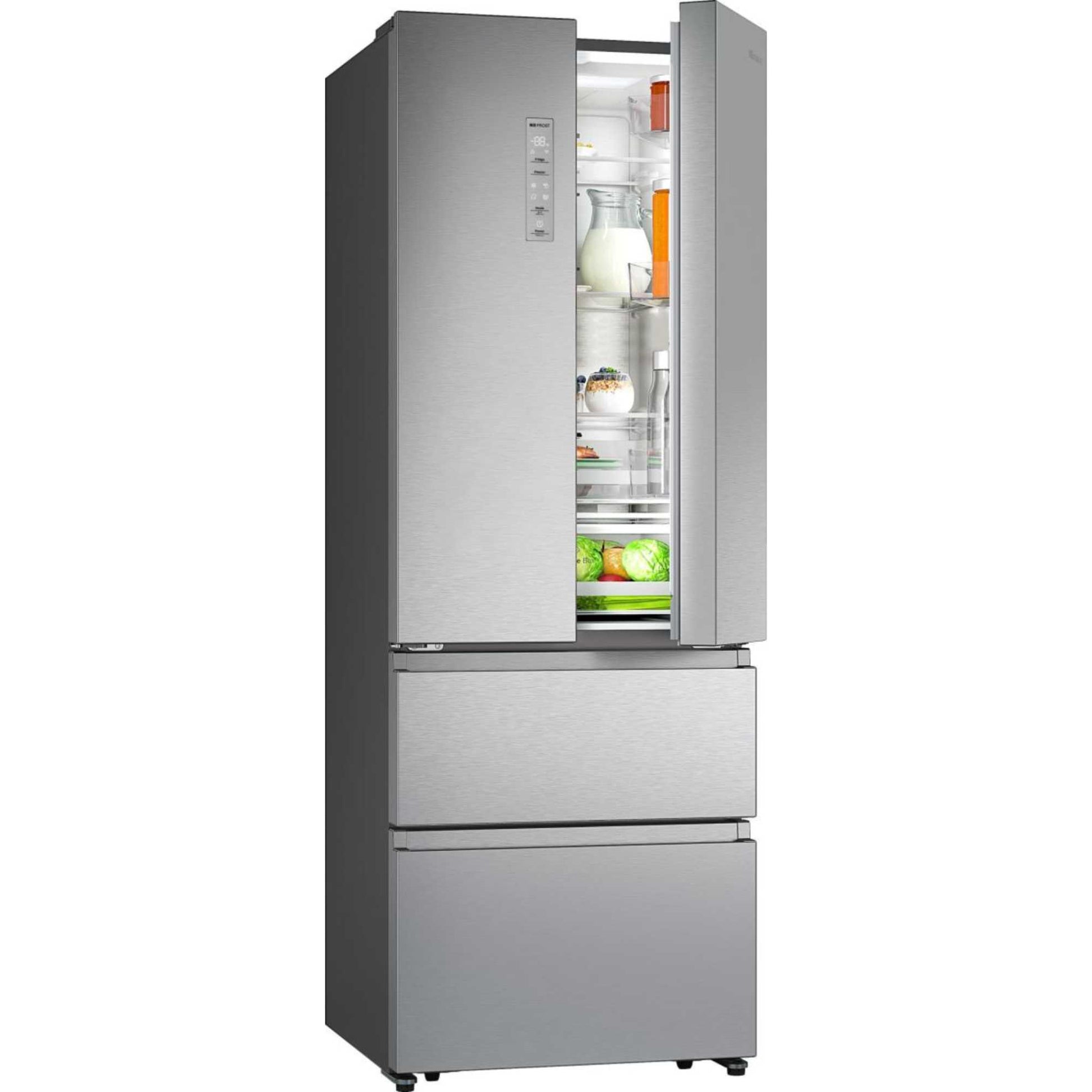 Hisense American Style Fridge Freezer 60/40 Total No Frost - Inox Look - RF632N4AIE1