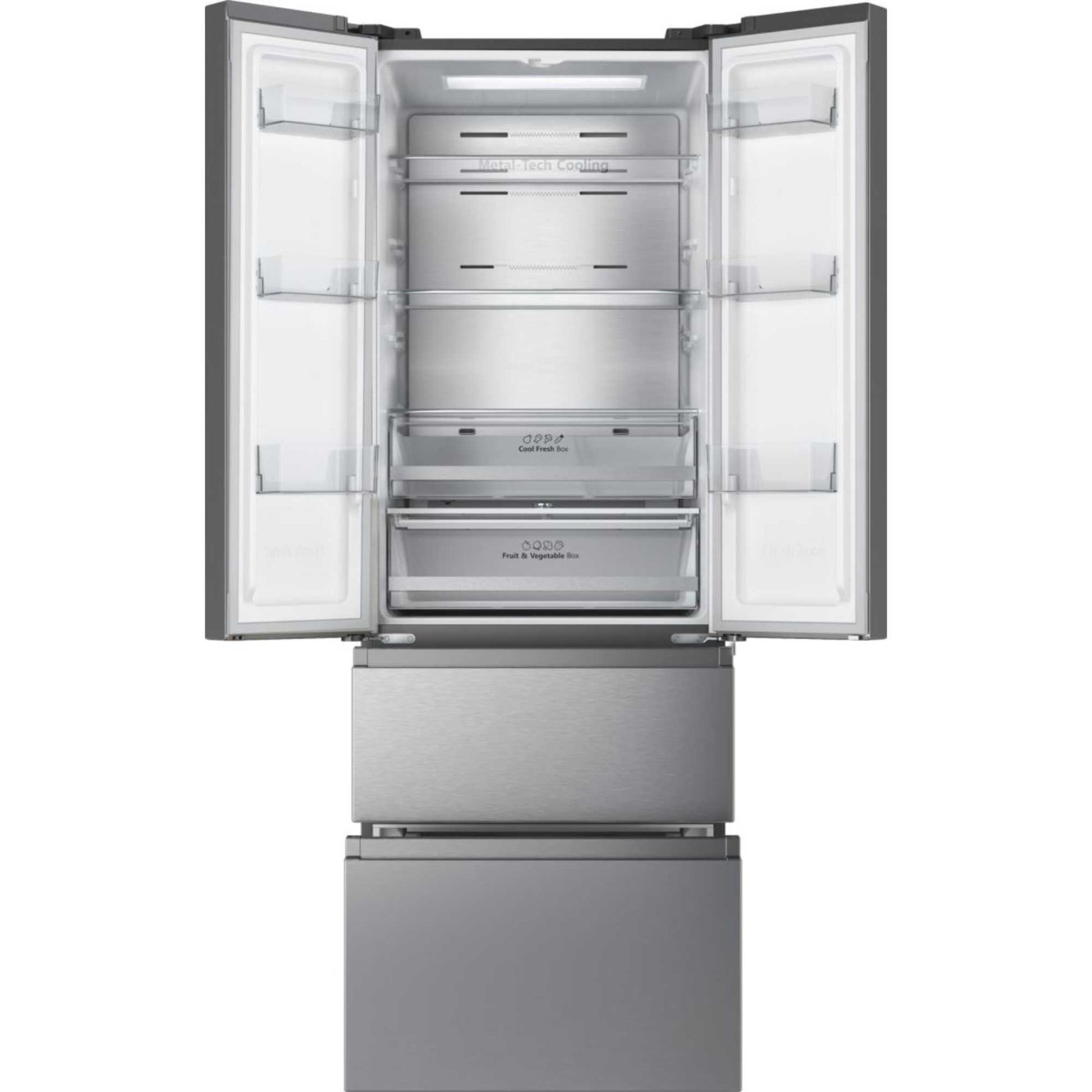 Hisense American Style Fridge Freezer 60/40 Total No Frost - Inox Look - RF632N4AIE1
