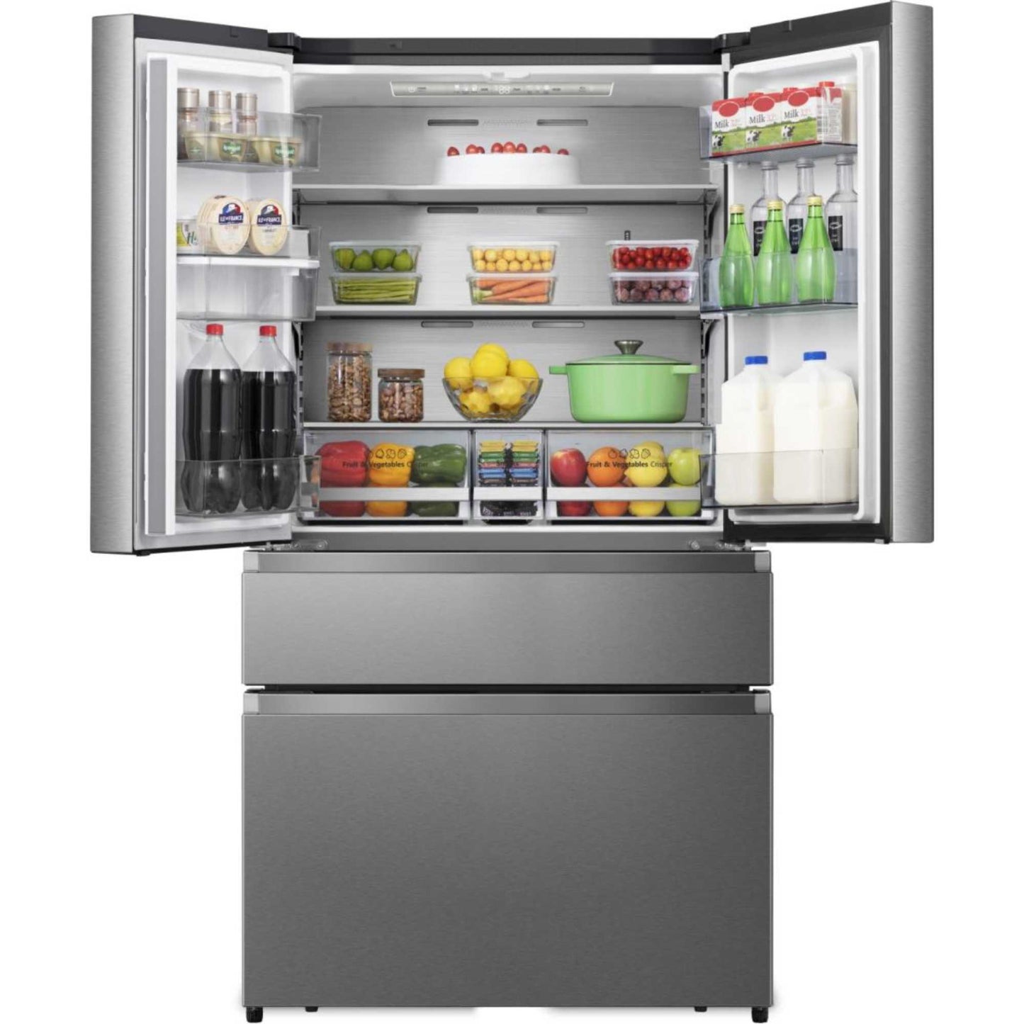 Hisense American Style Fridge Freezer 60/40 Total No Frost - Stainless Steel - RF749N4SWSE
