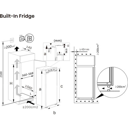 Hisense Built-In Larder Fridge Total No Frost - RL3B303SAWE