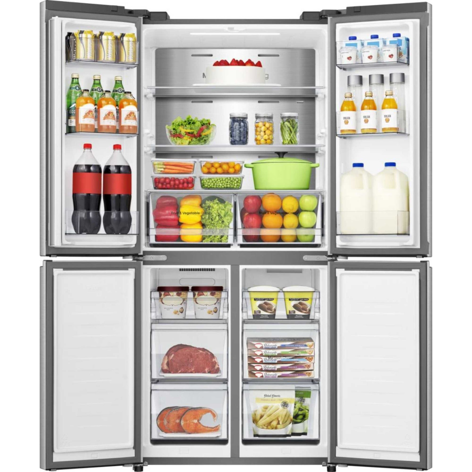 Hisense American Style Fridge Freezer 60/40 Total No Frost - Inox - RQ5P470SAID