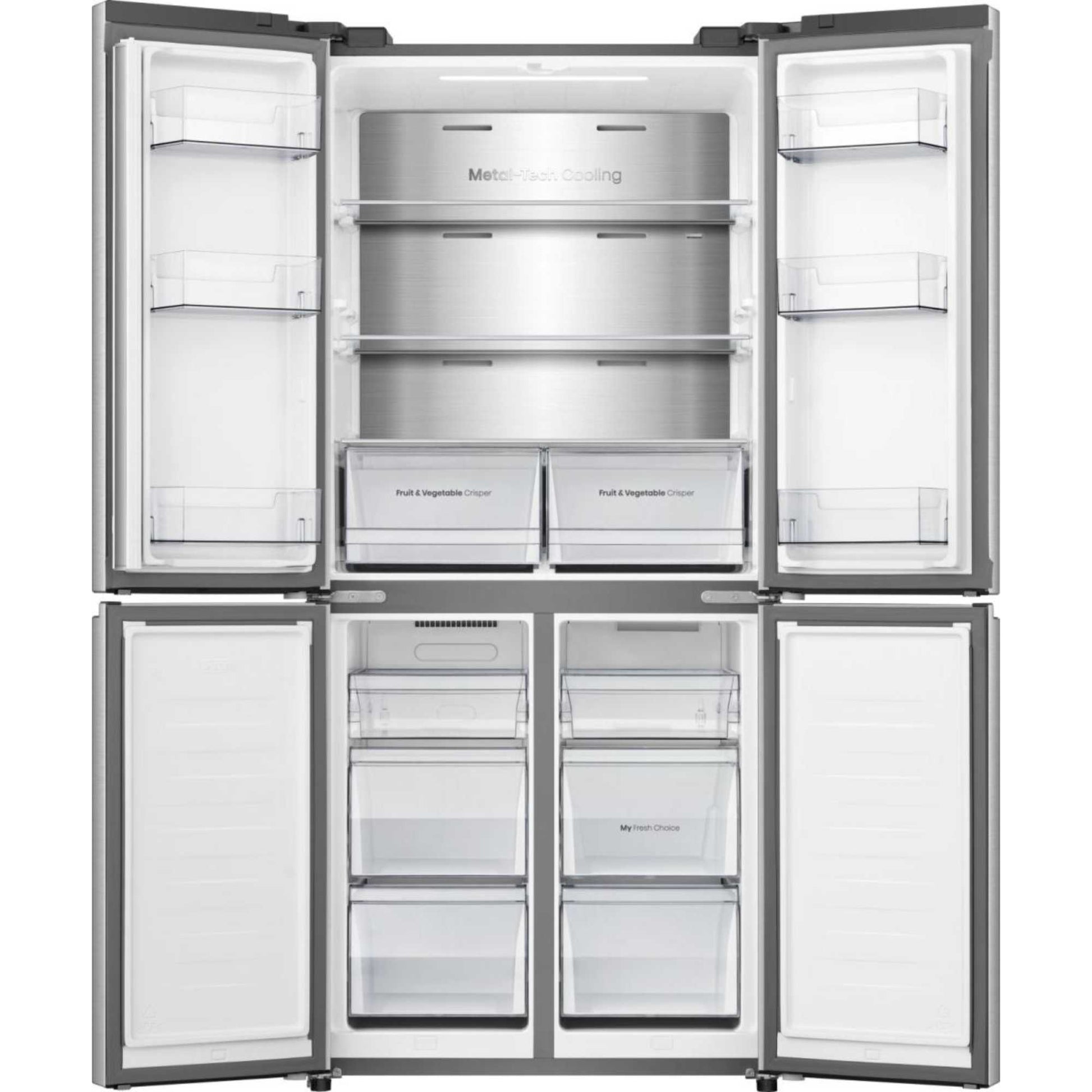 Hisense American Style Fridge Freezer 60/40 Total No Frost - Inox - RQ5P470SAID