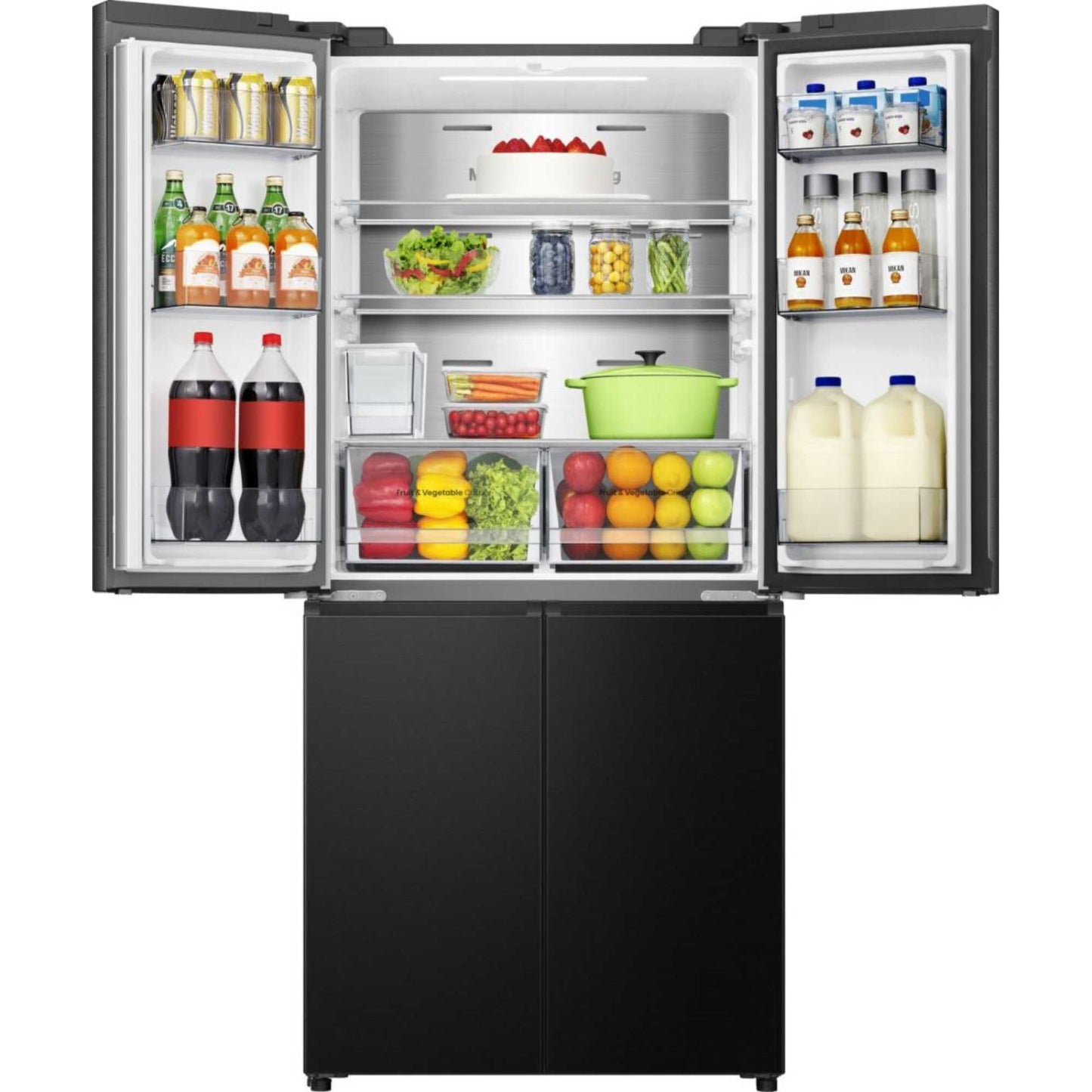 Hisense American Style Fridge Freezer 60/40 Total No Frost - Black - RQ5P470SYFD