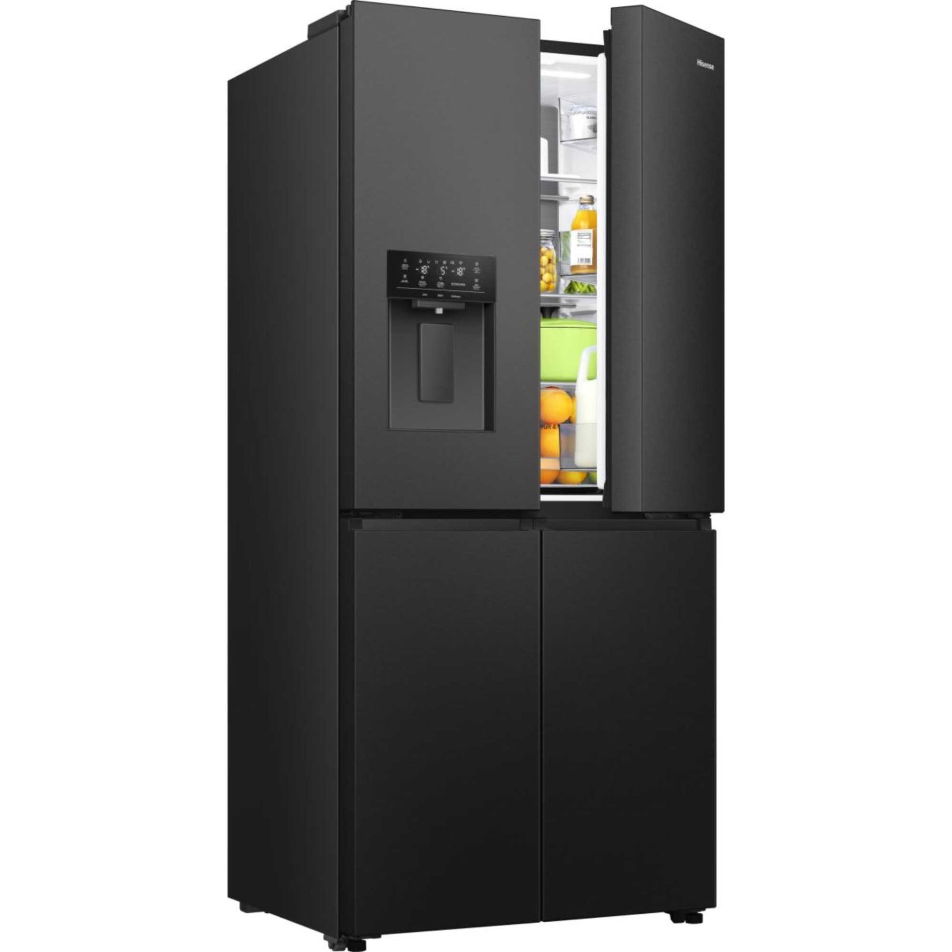 Hisense American Style Fridge Freezer 60/40 Total No Frost - Black - RQ5P470SYFD
