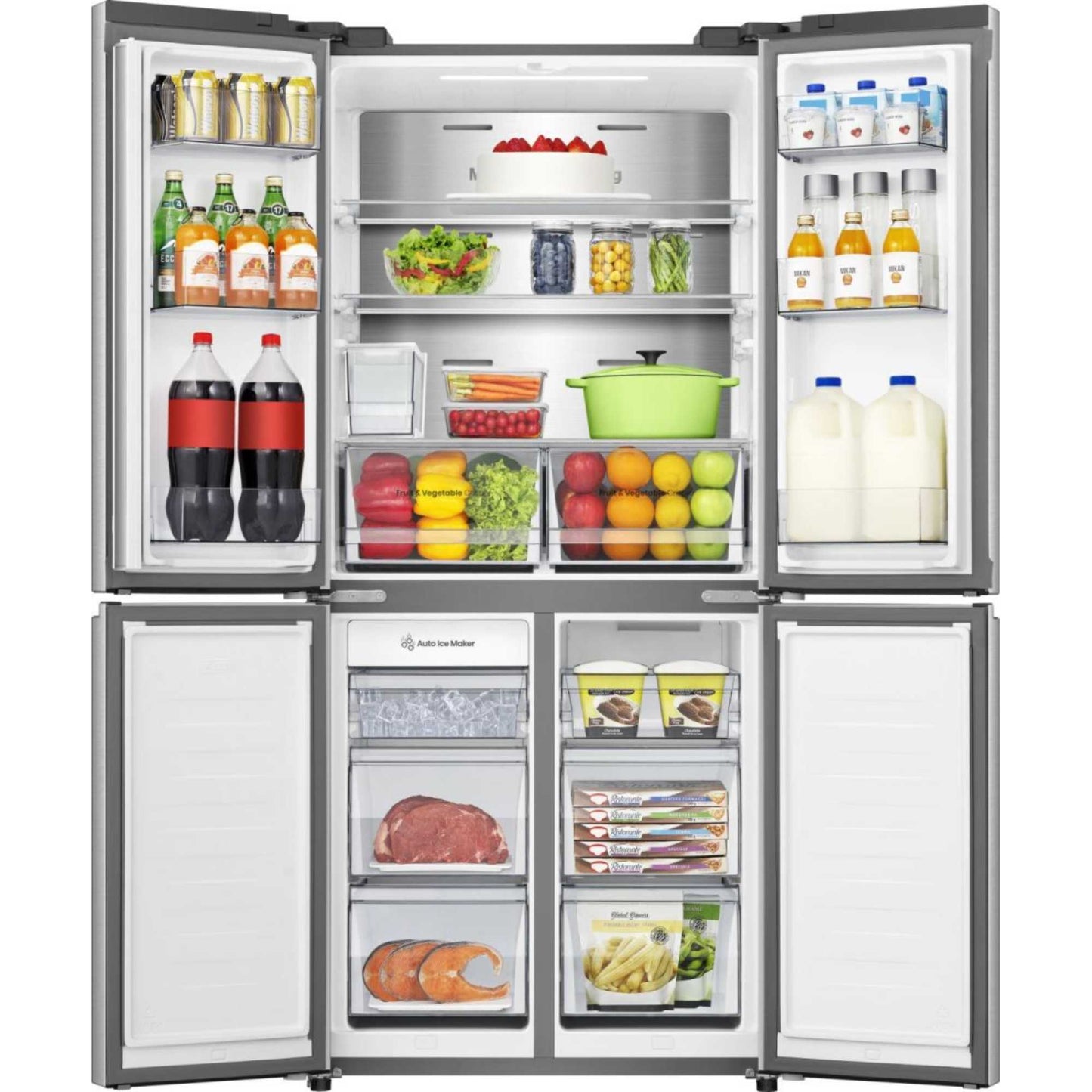 Hisense American Style Fridge Freezer 60/40 Total No Frost - S/Steel - RQ5P470SYID