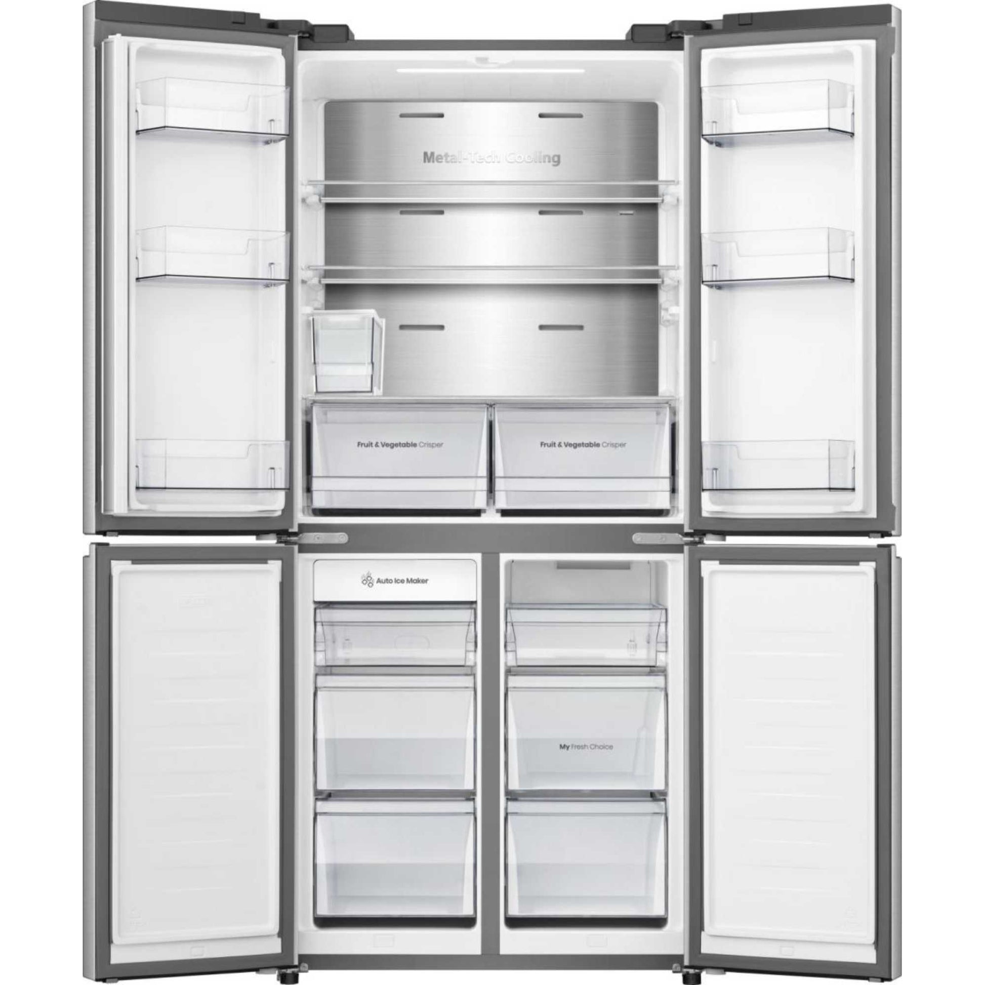 Hisense American Style Fridge Freezer 60/40 Total No Frost - S/Steel - RQ5P470SYID