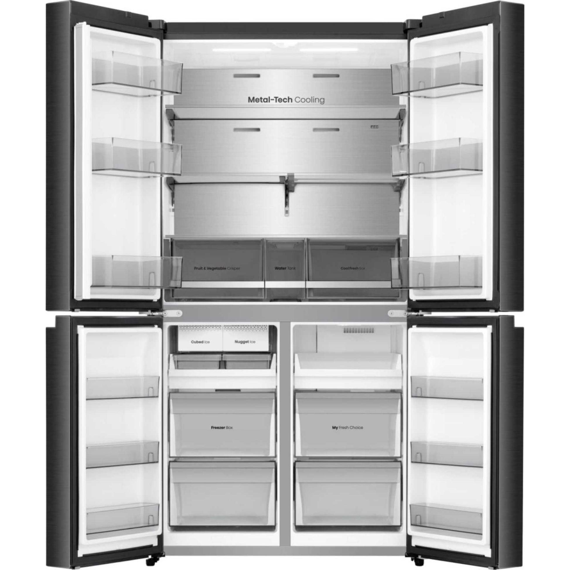 Hisense American Style Fridge Freezer 60/40 Total No Frost - Black - RQ5P640SYKD