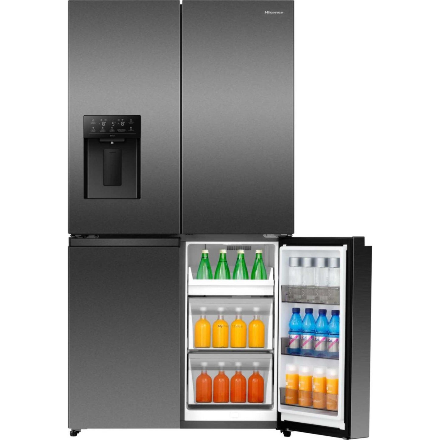 Hisense American Style Fridge Freezer 60/40 Total No Frost - Black - RQ5P640SYKD