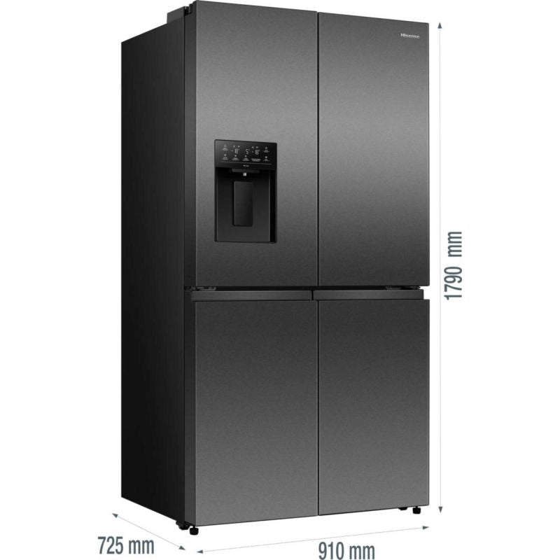 Hisense American Style Fridge Freezer 60/40 Total No Frost - Black - RQ5P640SYKD