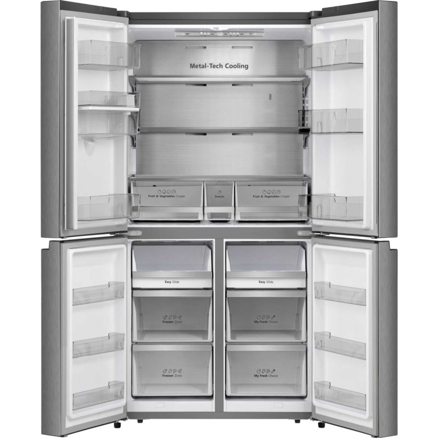 Hisense American Style Fridge Freezer 60/40 Total No Frost - Stainless Steel - RQ758N4SWSE