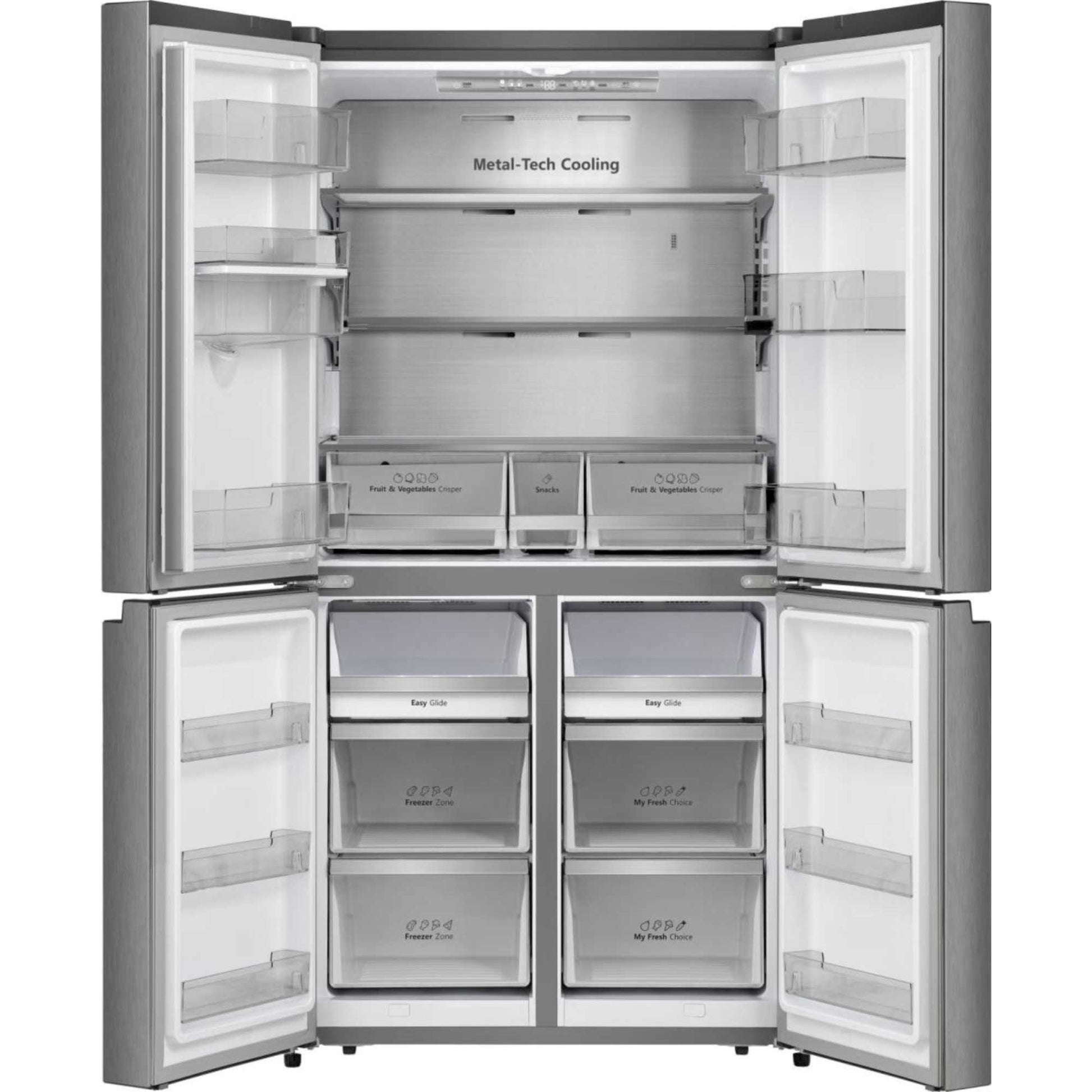 Hisense American Style Fridge Freezer 60/40 Total No Frost - Stainless Steel - RQ758N4SWSE