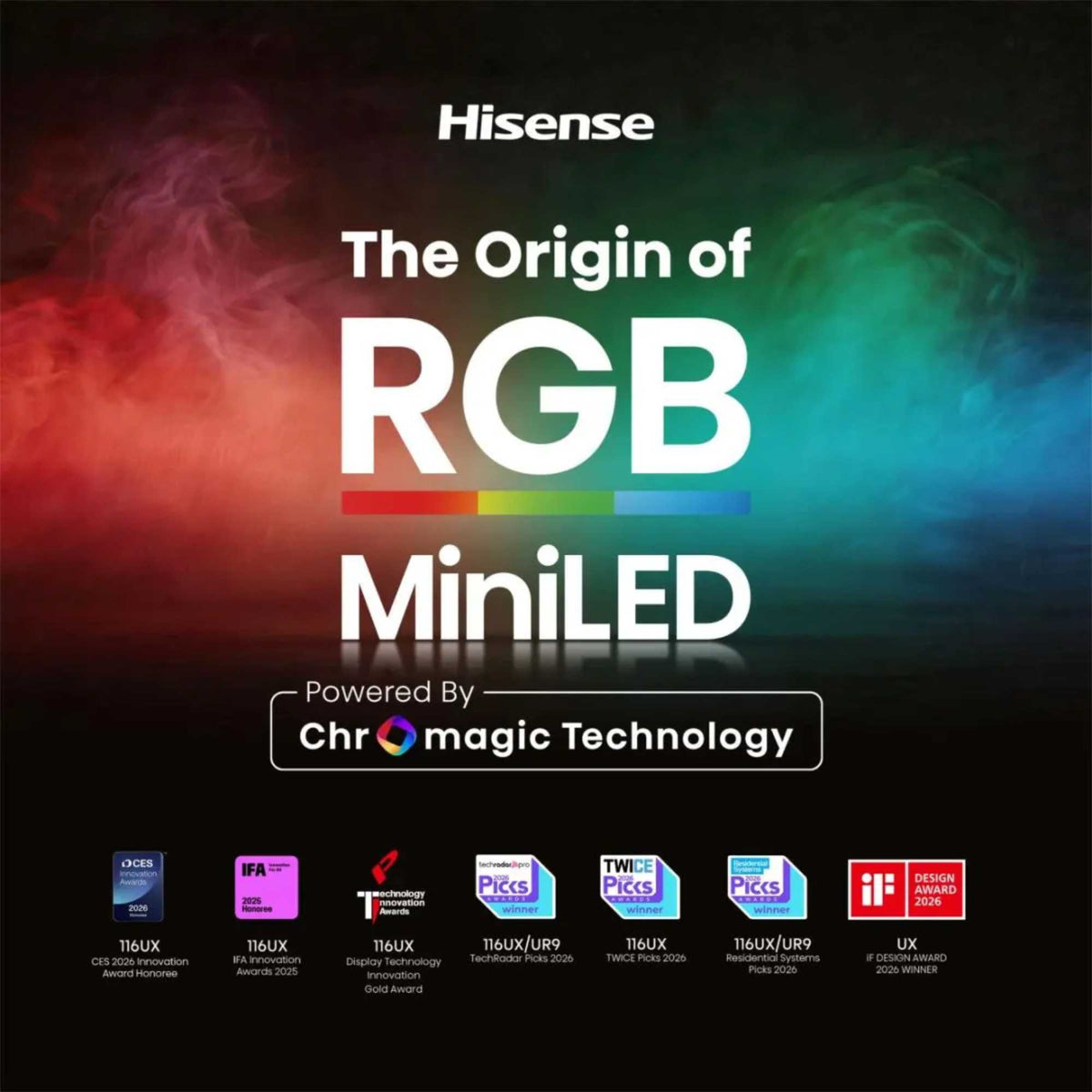 Hisense UR8S 65" 4K RGB Mini LED Smart TV - 65UR8STUK