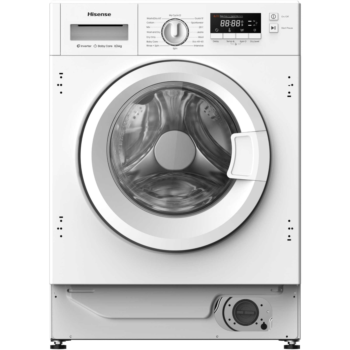 Hisense 8kg Wash 6kg Dry 1400rpm Built-In Washer Dryer - WD3M841BWI