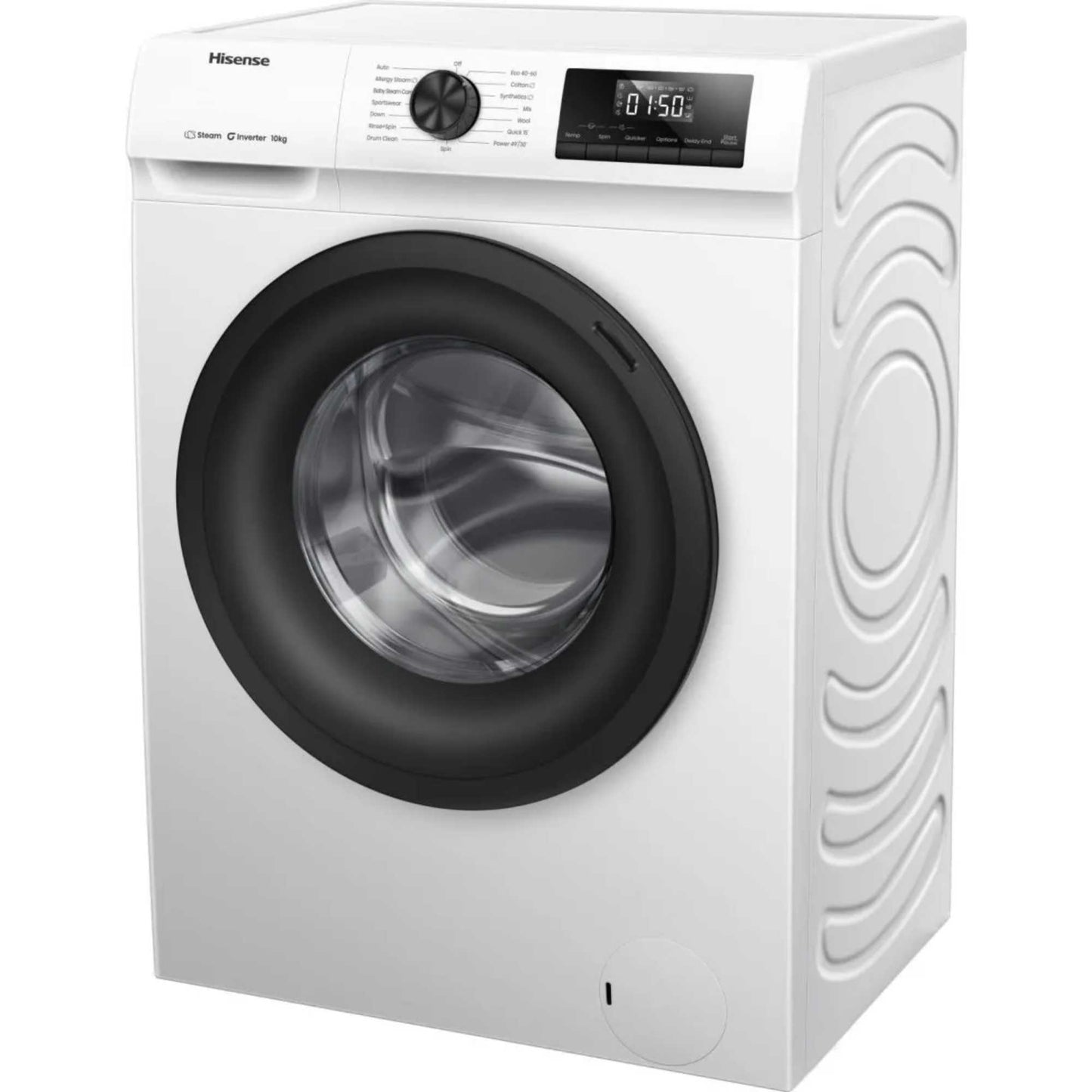 Hisense WF1Q1041BW 10kg 1400 Spin, Steam Washing Machine - White