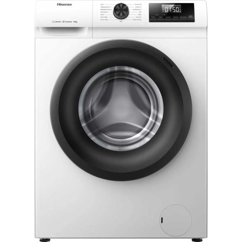 Hisense WF1Q1041BW 10kg 1400 Spin, Steam Washing Machine - White