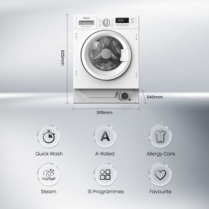Hisense WF3M841BWI 8kg 1400rpm Built-in Washing Machine