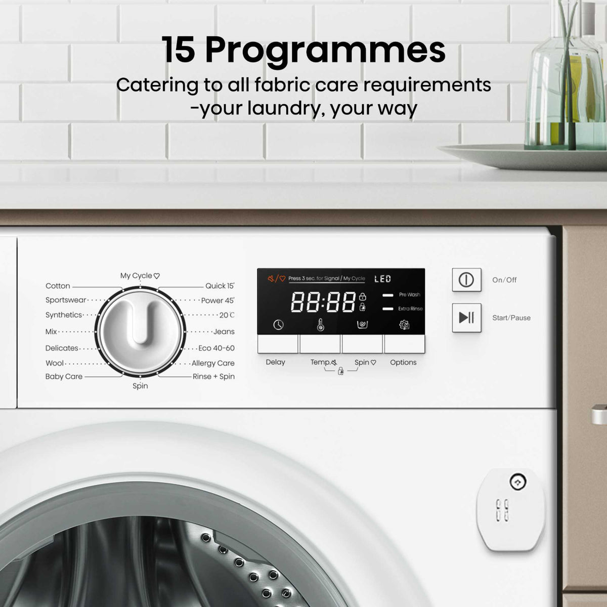 Hisense WF3M841BWI 8kg 1400rpm Built-in Washing Machine