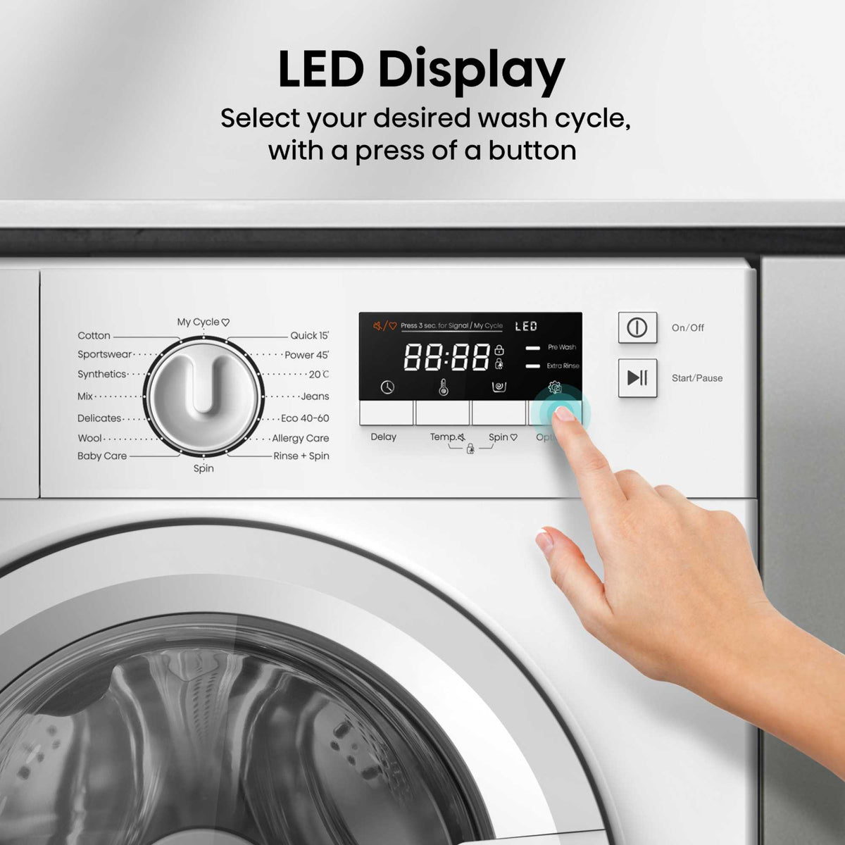 Hisense WF3M841BWI 8kg 1400rpm Built-in Washing Machine
