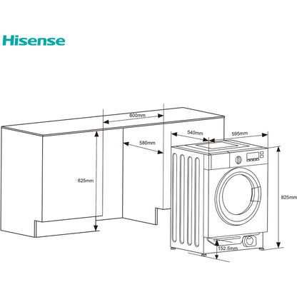 Hisense WF3M841BWI 8kg 1400rpm Built-in Washing Machine