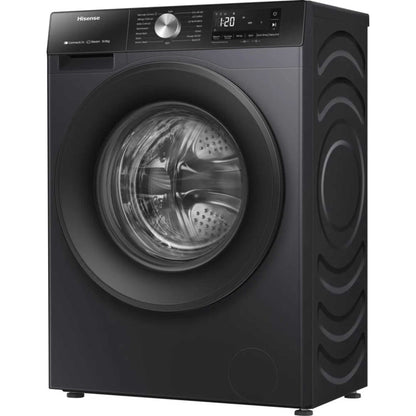 Hisense WF3S1043BB3 10.5kg 1400 Spin Steam Washing Machine - Black
