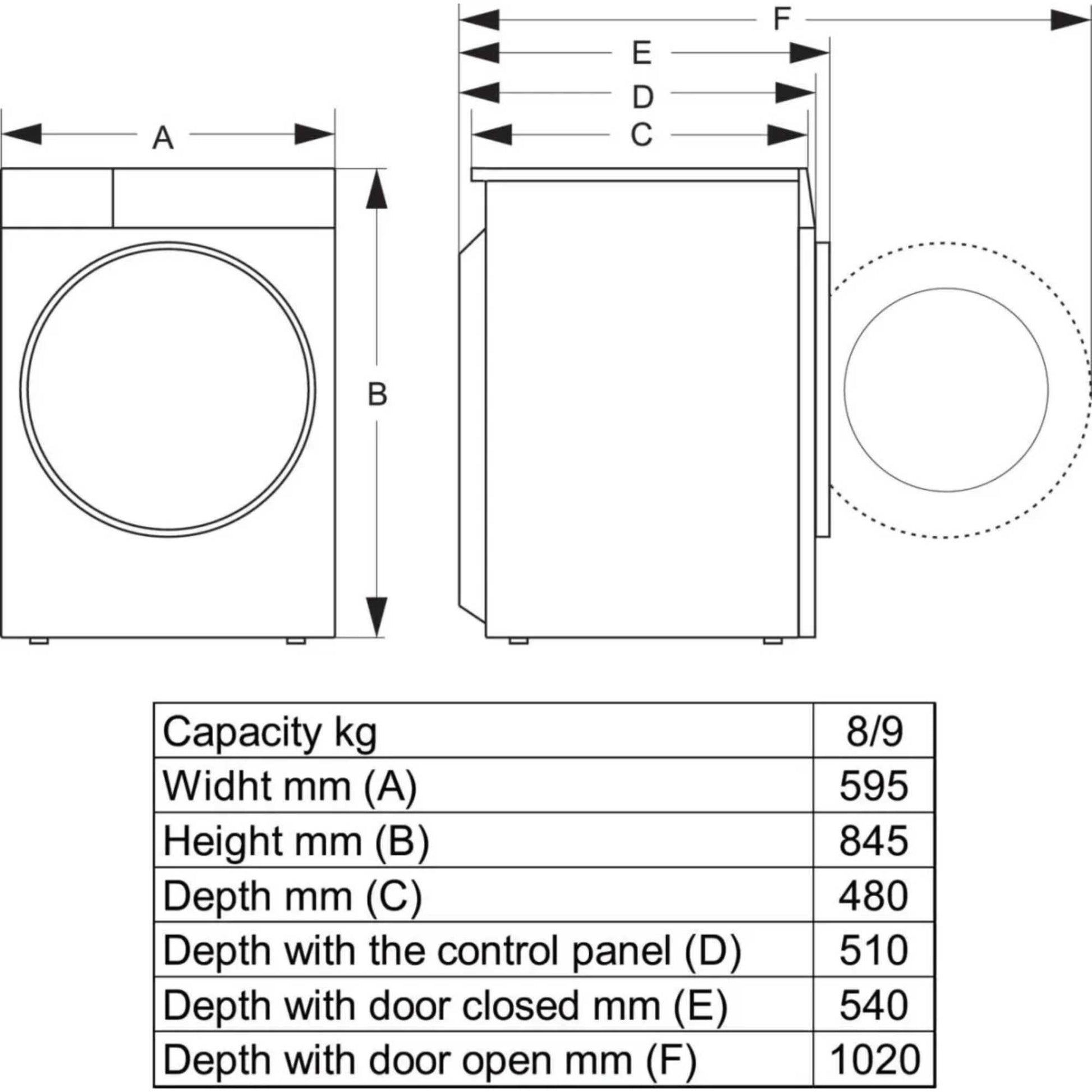 Hisense 3S 8kg 1400rpm Washing Machine - WF3S8043BB3