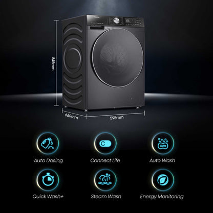 Hisense 5S Series 12kg 1400rpm Washing Machine - WF5S1245BB