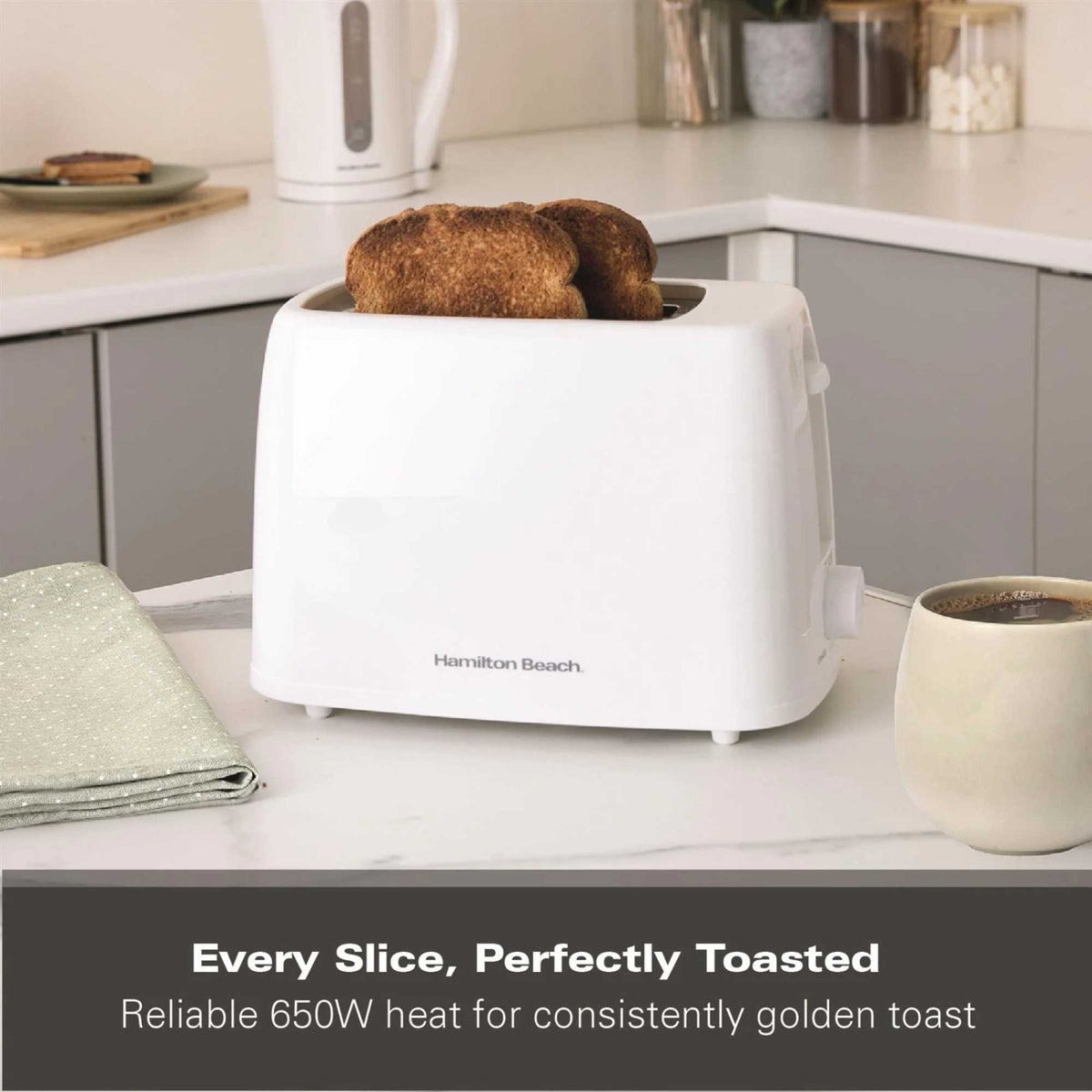 Hamilton Beach HB1116W Essential 2 Slice Toaster - White