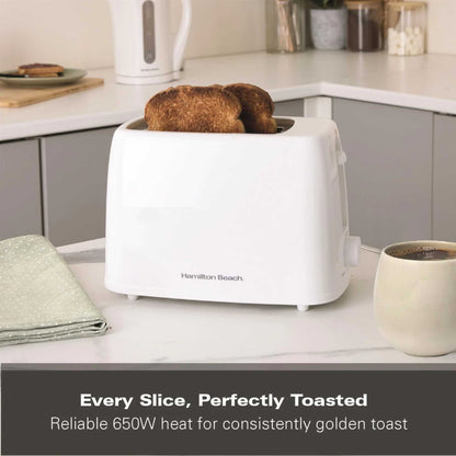Hamilton Beach HB1116W Essential 2 Slice Toaster - White
