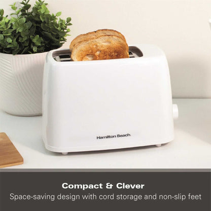 Hamilton Beach HB1116W Essential 2 Slice Toaster - White