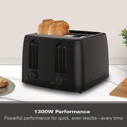 Hamilton Beach HB4T5032B 1300W Essential Toaster 4 Slice - Black