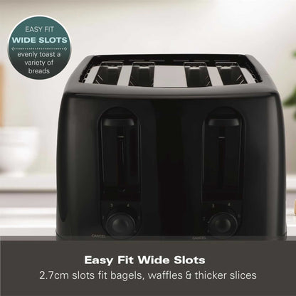 Hamilton Beach HB4T5032B 1300W Essential Toaster 4 Slice - Black