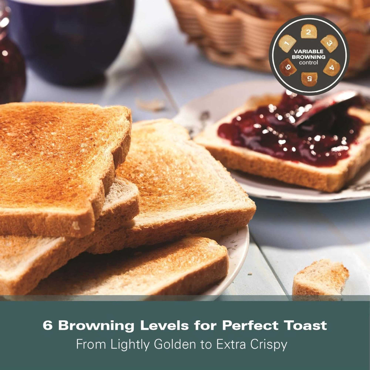 Hamilton Beach HB4T5032W 1300W Essential Toaster 4 Slice - White