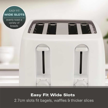 Hamilton Beach HB4T5032W 1300W Essential Toaster 4 Slice - White