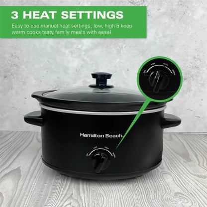 Hamilton Beach HBSC040B The Comfort Cook 3.5l Slow Cooker - Black