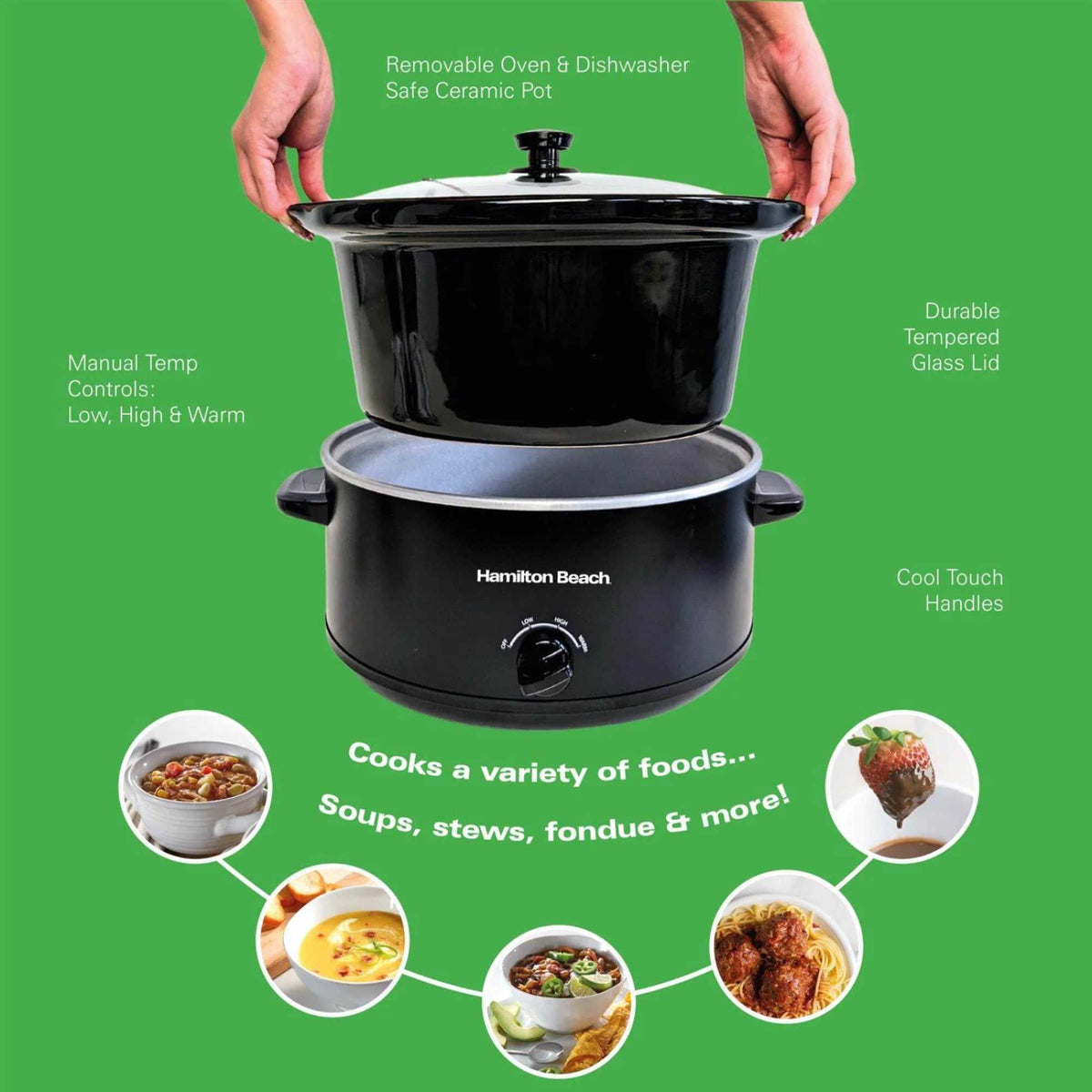 Hamilton Beach HBSC040B The Comfort Cook 3.5l Slow Cooker - Black