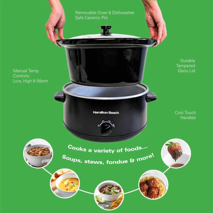 Hamilton Beach HBSC040B The Comfort Cook 3.5l Slow Cooker - Black