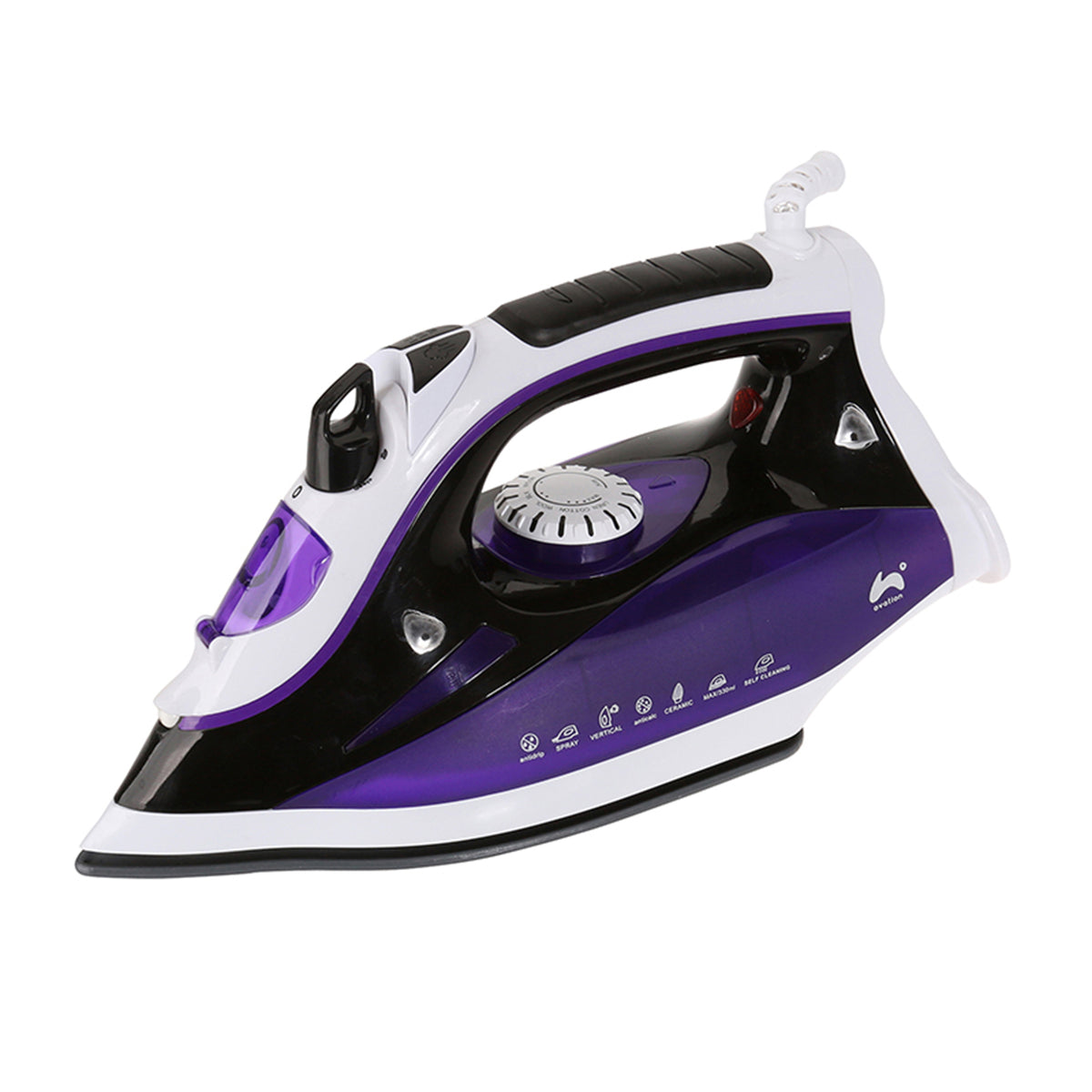 Ovation Electric Steam Iron - 2300W - Purple / White
